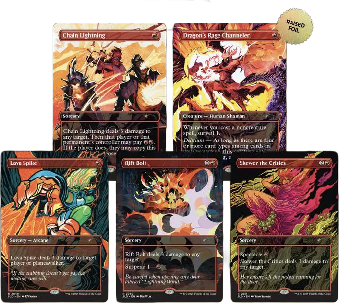 Secret Lair Drop EVERYTHING IS ON FIRE Raised Foil — Secret Lair Drop — Magic: The Gathering