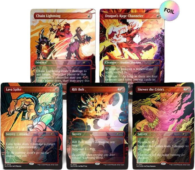 Secret Lair Drop EVERYTHING IS ON FIRE Rainbow Foil — Secret Lair Drop — Magic: The Gathering