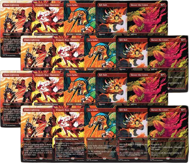 Secret Lair Bundle EVERYTHING IS ON FIRE Non Foil Playset — Secret Lair Drop — Magic: The Gathering