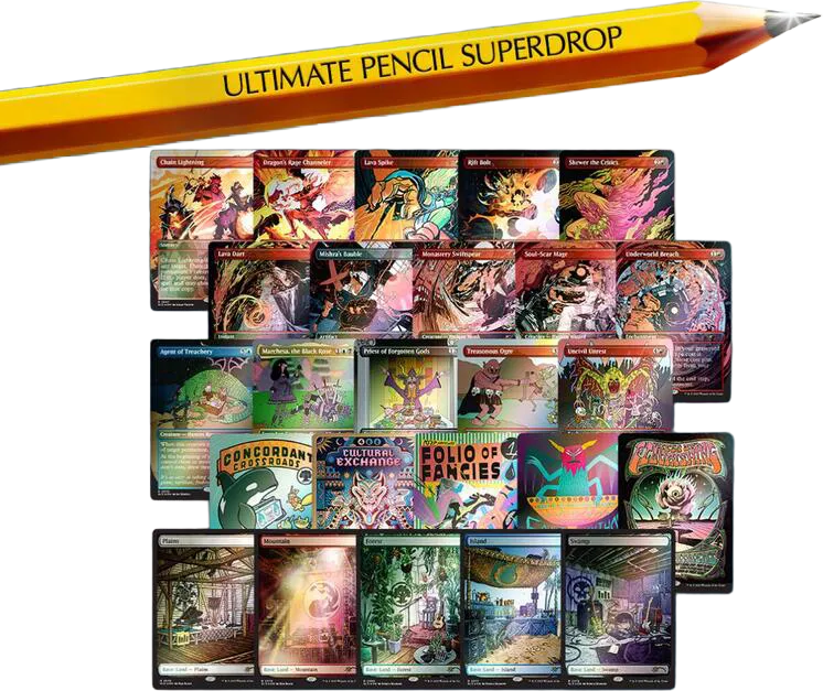 Secret Lair Bundle The Ultimate Pencil Rainbow Foil — Secret Lair Drop — Magic: The Gathering