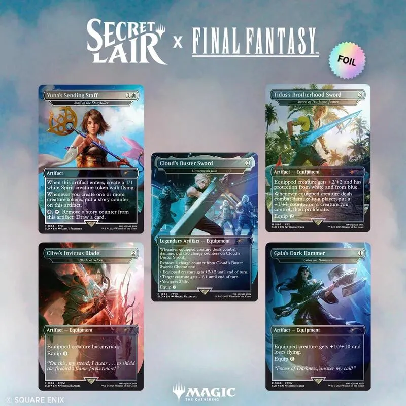 Secret Lair Drop Secret Lair x FINAL FANTASY Weapons Rainbow Foil — Secret Lair Drop — Magic: The Gathering