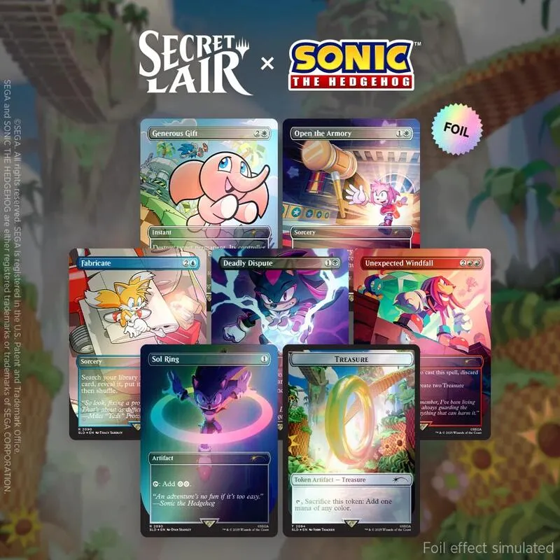 Secret Lair Drop Secret Lair x Sonic the Hedgehog Chasing Adventure Rainbow Foil — Secret Lair Drop — Magic: The Gathering