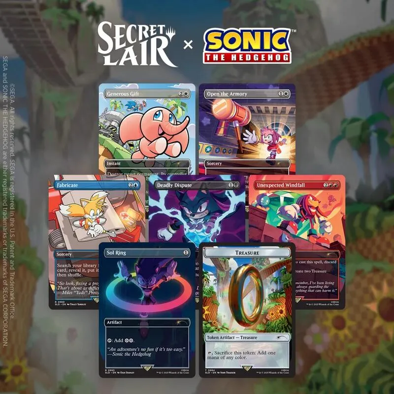Secret Lair Drop Secret Lair x Sonic the Hedgehog Chasing Adventure — Secret Lair Drop — Magic: The Gathering
