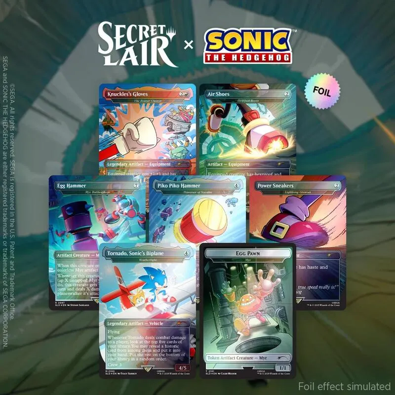 Secret Lair Drop Secret Lair x Sonic the Hedgehog Turbo Gear Rainbow Foil — Secret Lair Drop — Magic: The Gathering