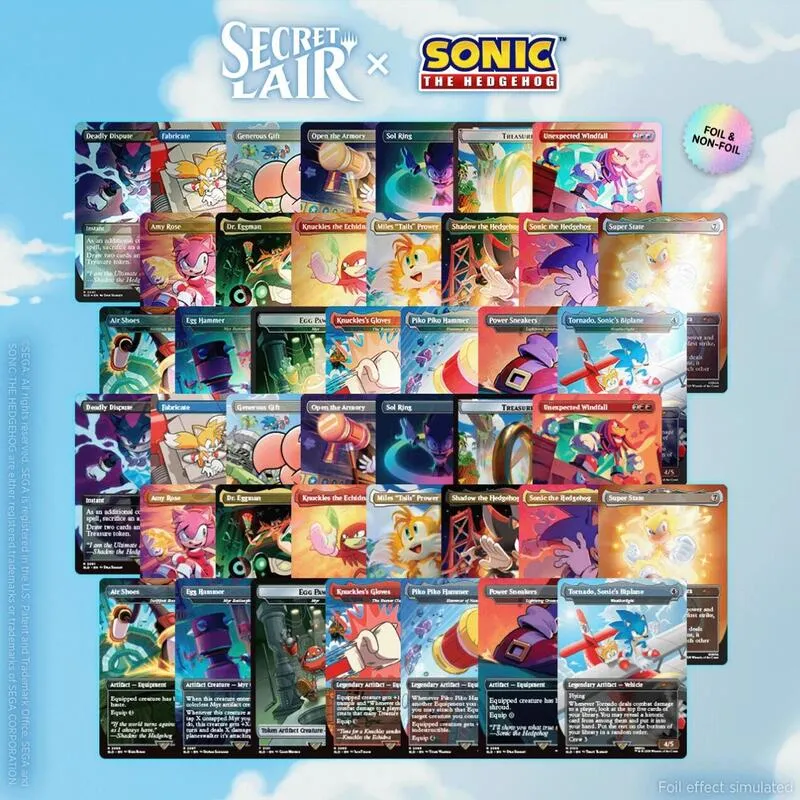 Secret Lair Bundle Secret Lair x Sonic the Hedgehog Superdrop Sonic 100pct Complete Bundle — Secret Lair Drop — Magic: The Gathering
