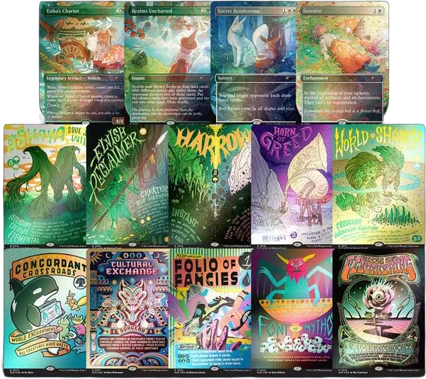 Secret Lair Bundle Whimsy and Wonder Bundle Rainbow Foil — Secret Lair Drop — Magic: The Gathering