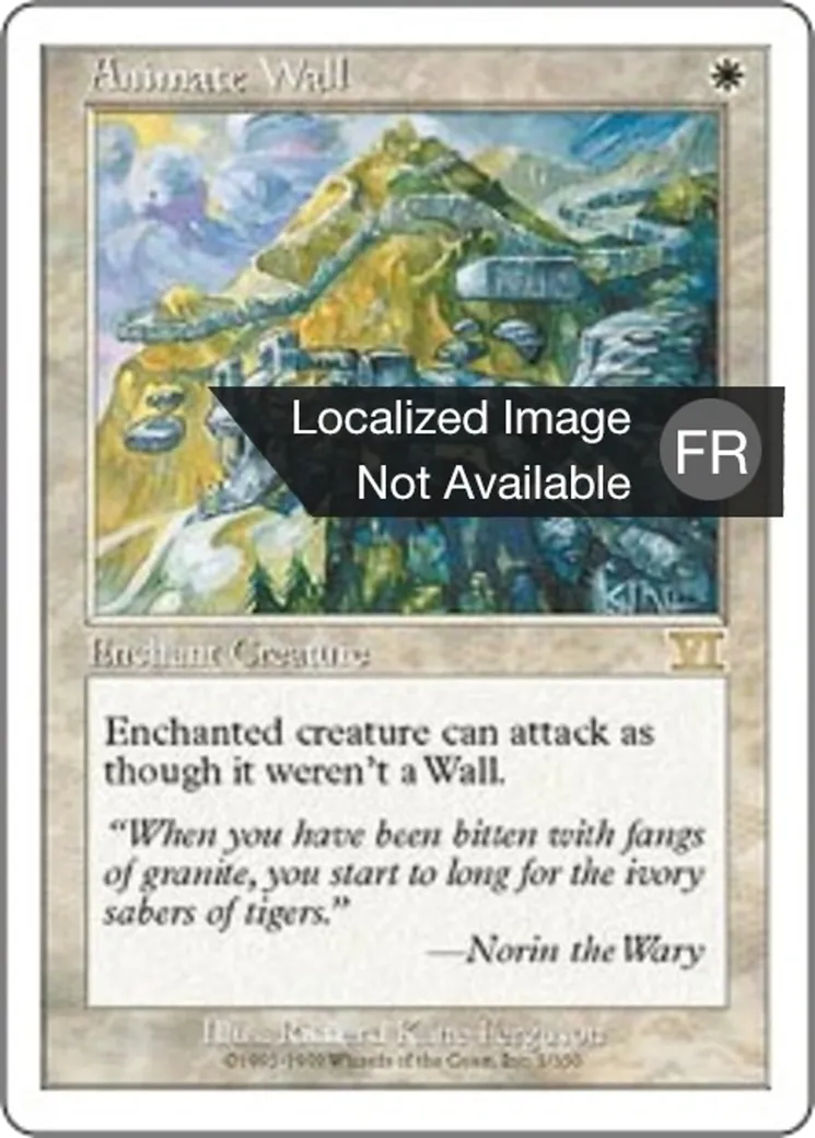 Animation de mur — Classic Sixth Edition — Magic: The Gathering