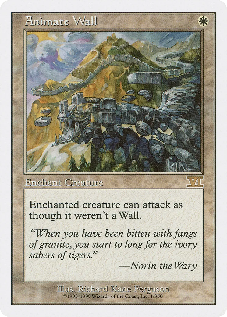 Animate Wall — Classic Sixth Edition — Magic: The Gathering