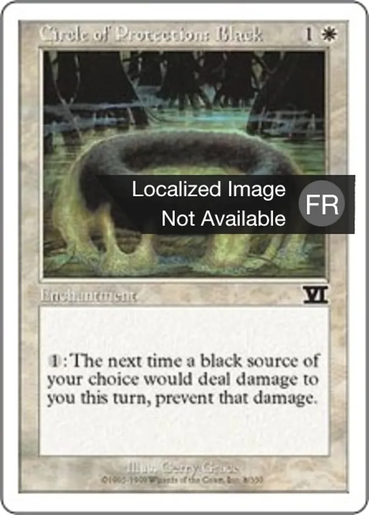 Cercle de protection : noir — Classic Sixth Edition — Magic: The Gathering