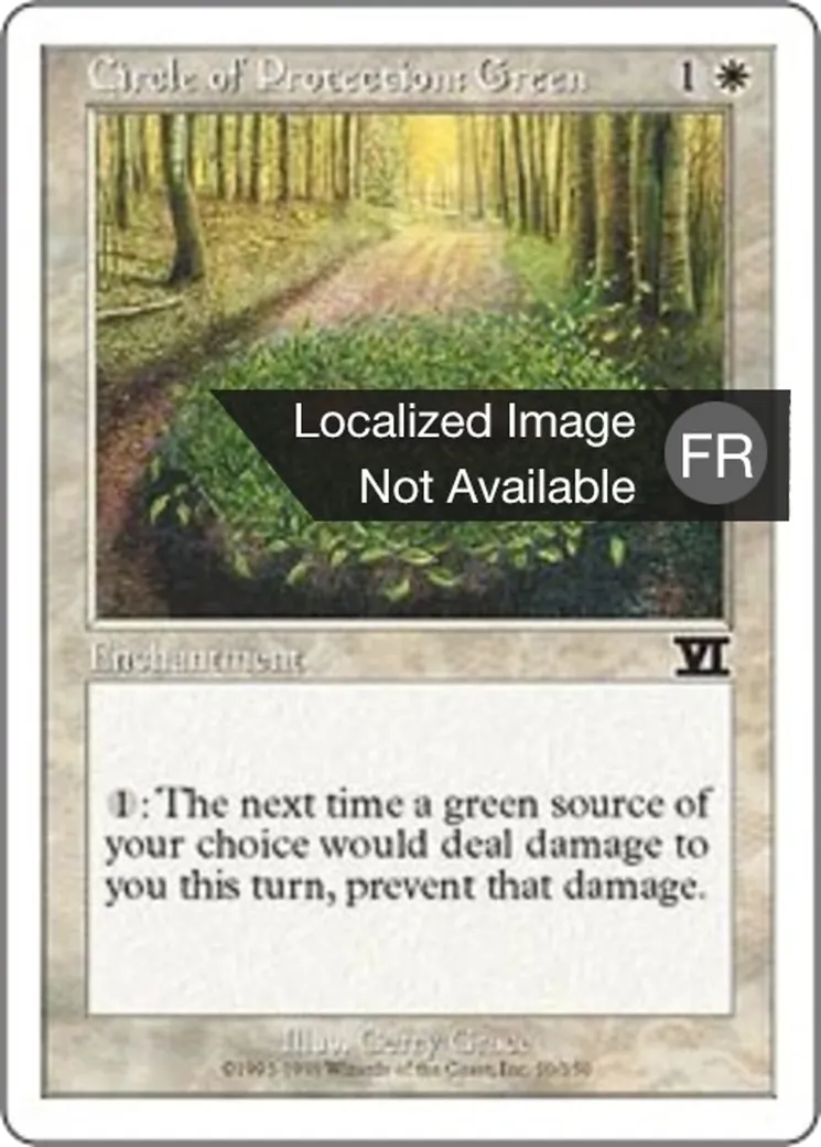 Cercle de protection : vert from Classic Sixth Edition - Magic: The Gathering