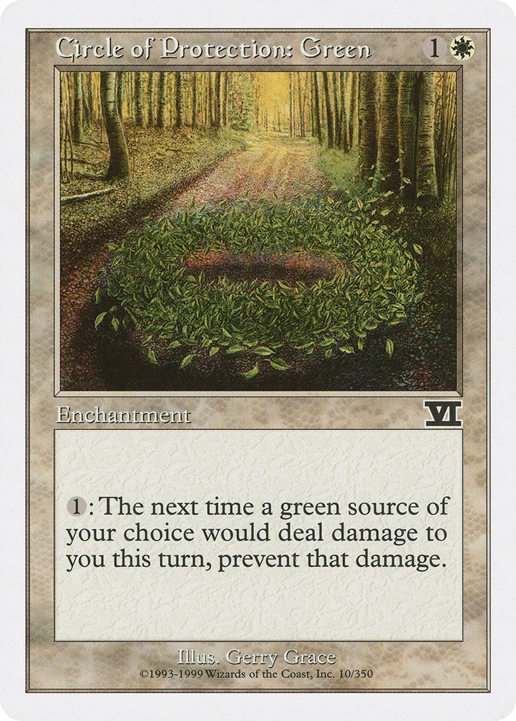 Circle of Protection: Green — Classic Sixth Edition — Magic: The Gathering