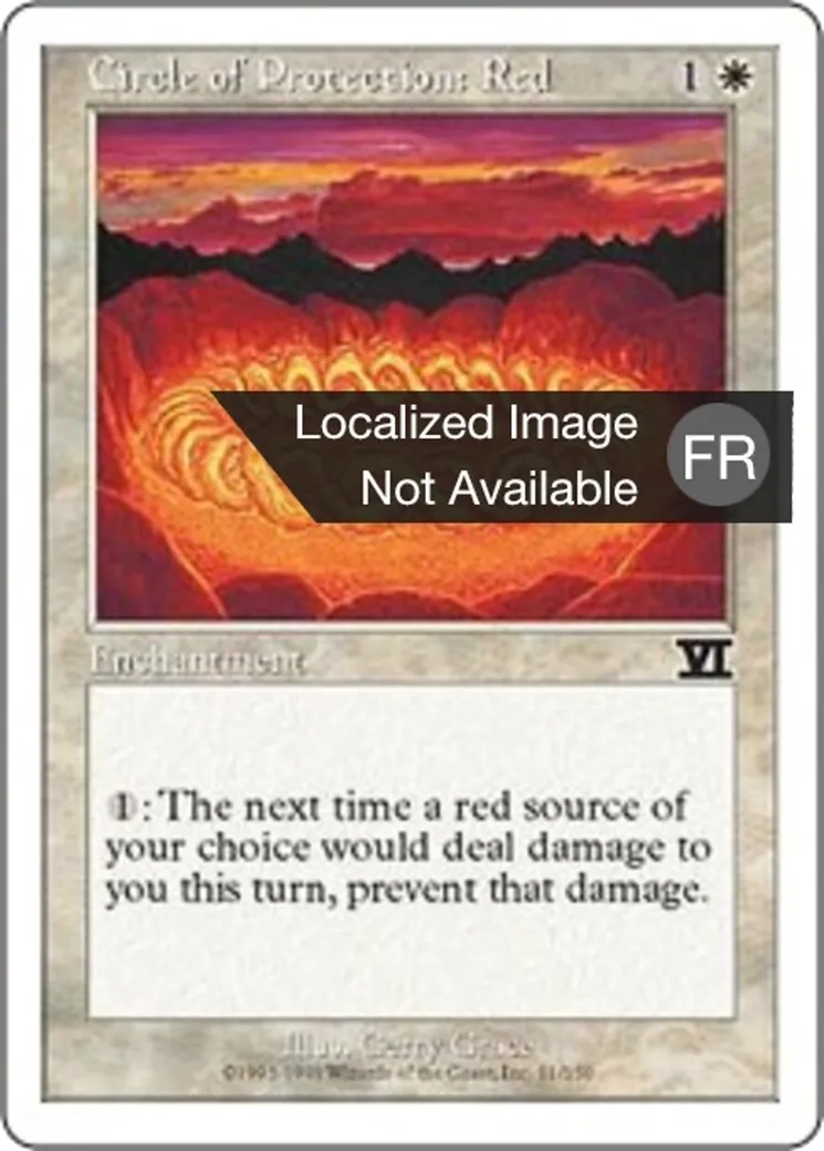 Cercle de protection : rouge — Classic Sixth Edition — Magic: The Gathering