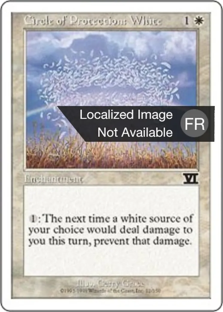 Cercle de protection : blanc — Classic Sixth Edition — Magic: The Gathering