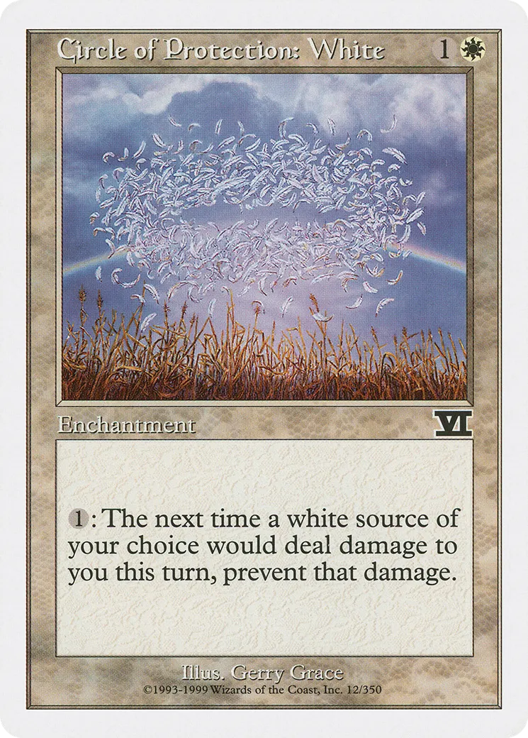 Circle of Protection: White — Classic Sixth Edition — Magic: The Gathering