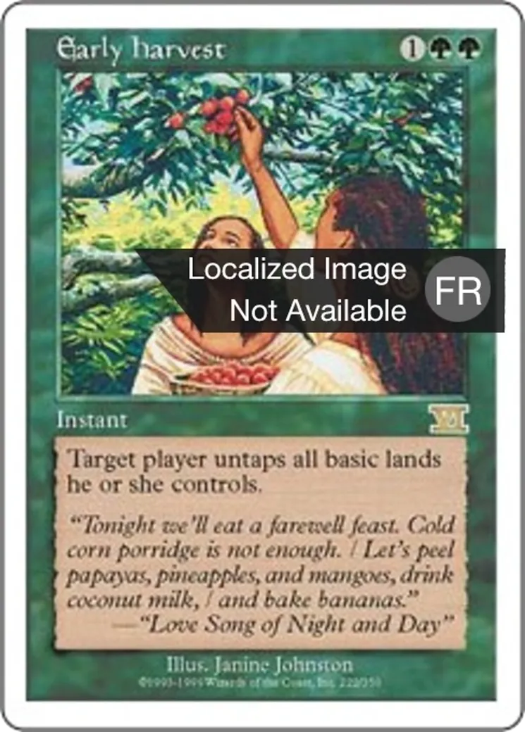 Récolte précoce — Classic Sixth Edition — Magic: The Gathering