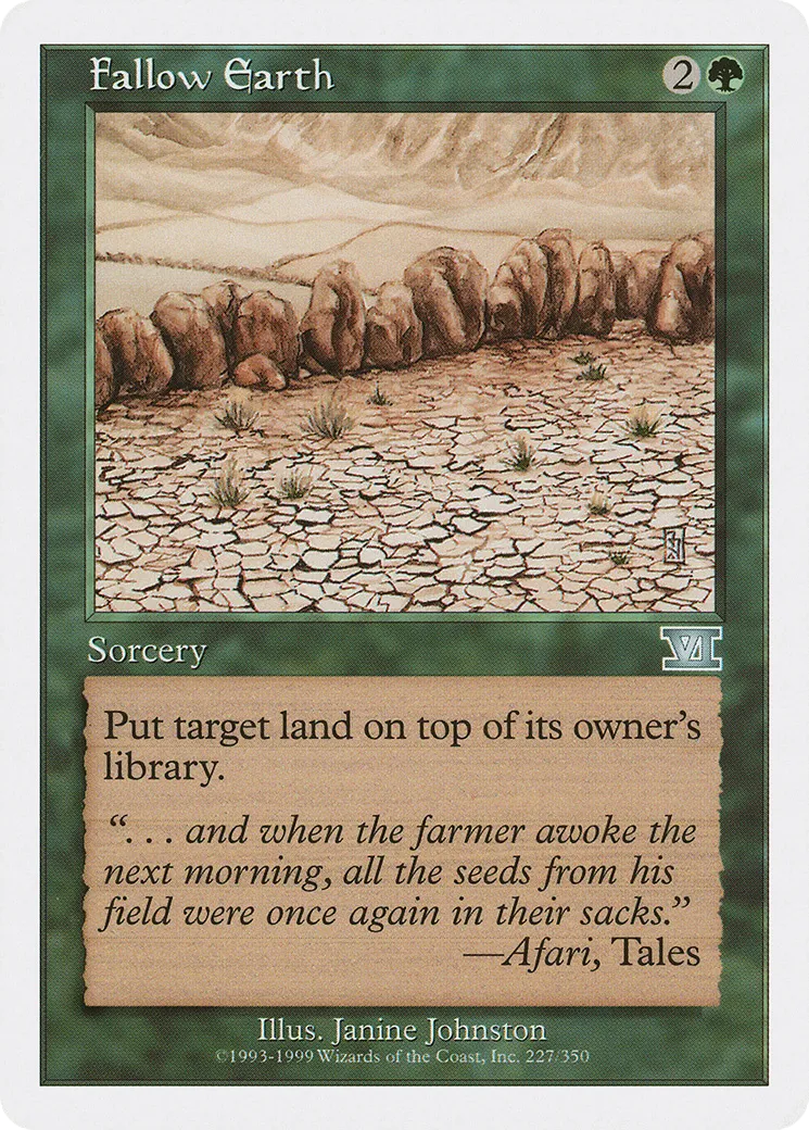 Fallow Earth — Classic Sixth Edition — Magic: The Gathering