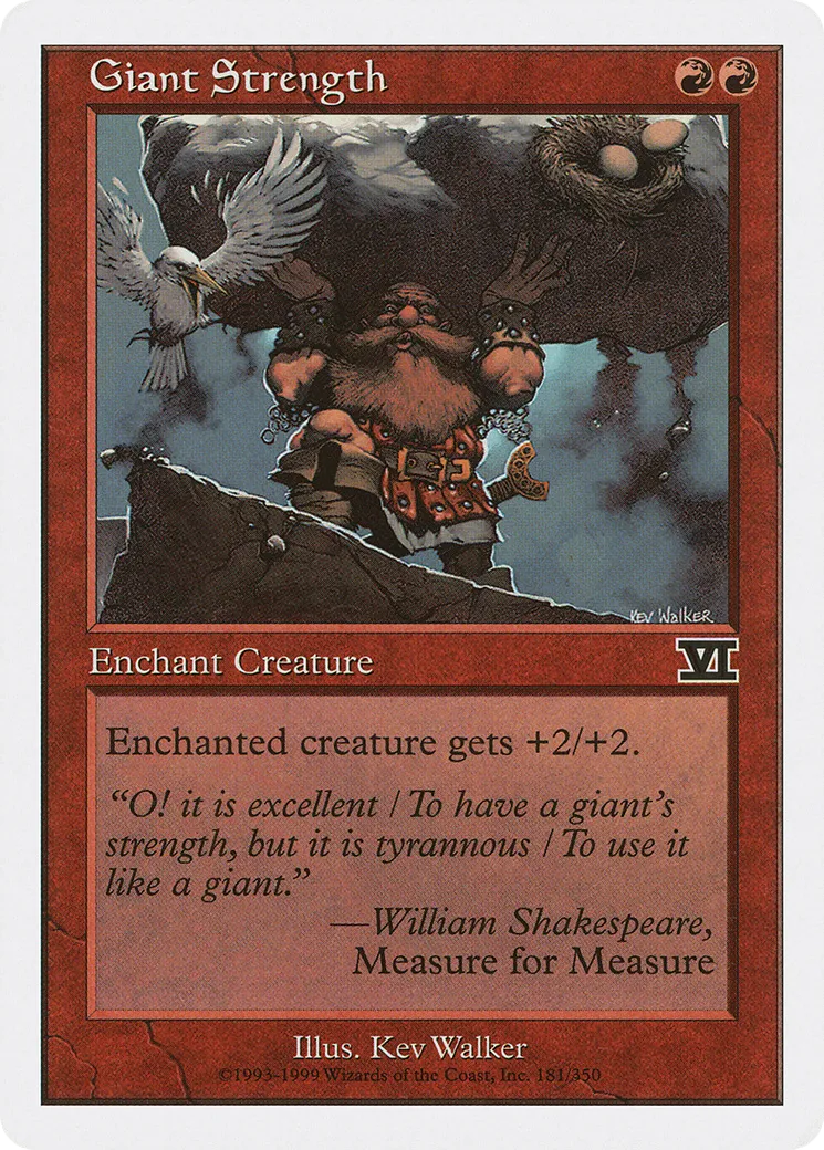 Giant Strength — Classic Sixth Edition — Magic: The Gathering