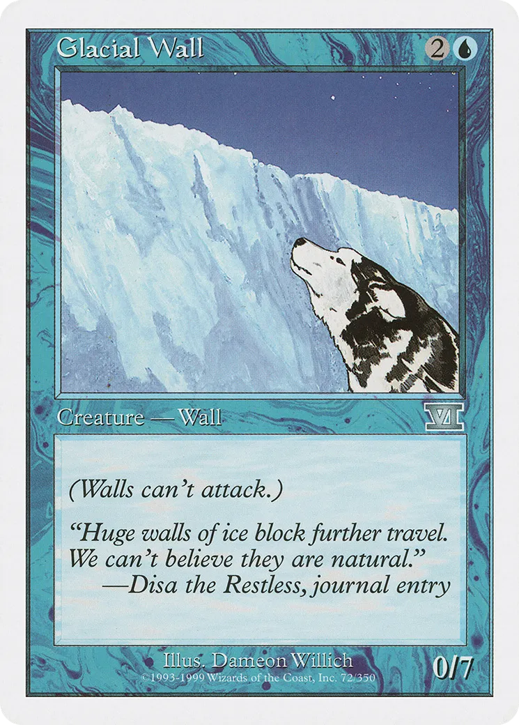 Glacial Wall from Classic Sixth Edition - Magic: The Gathering