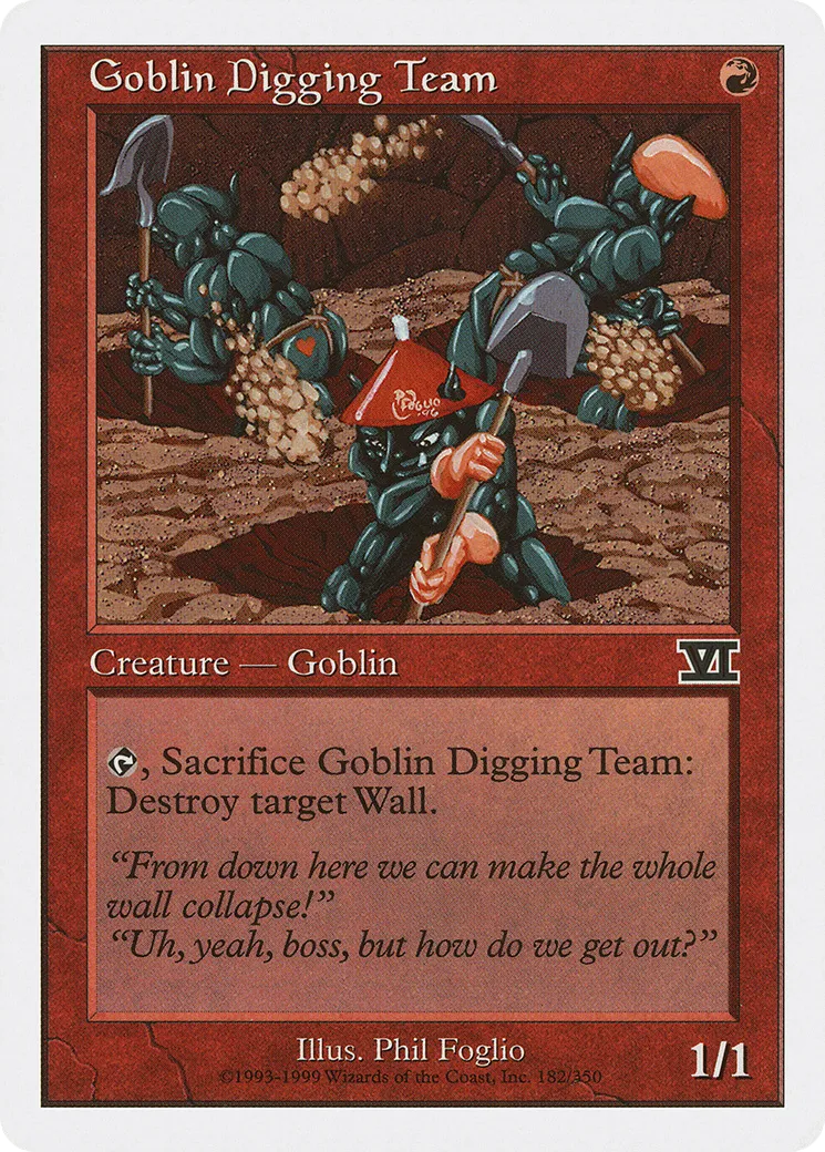 Goblin Digging Team — Classic Sixth Edition — Magic: The Gathering
