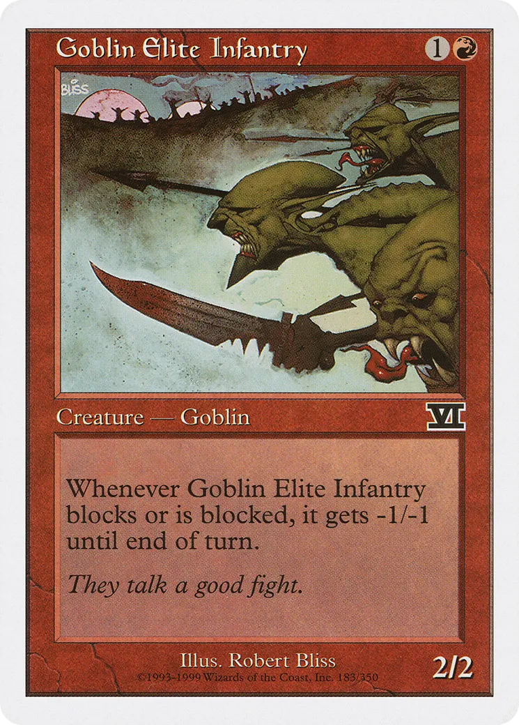 Goblin Elite Infantry — Classic Sixth Edition — Magic: The Gathering