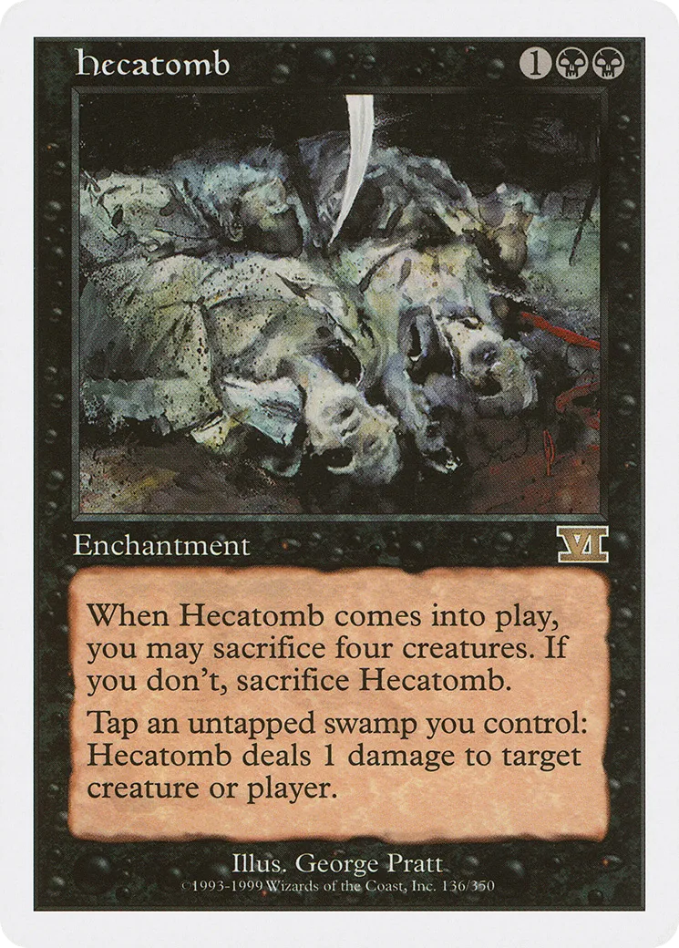 Hecatomb from Classic Sixth Edition - Magic: The Gathering
