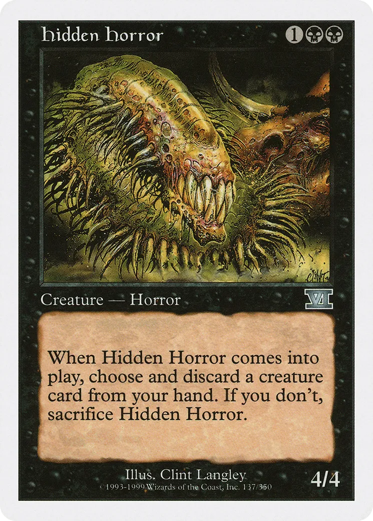 Horreur cachée — Classic Sixth Edition — Magic: The Gathering