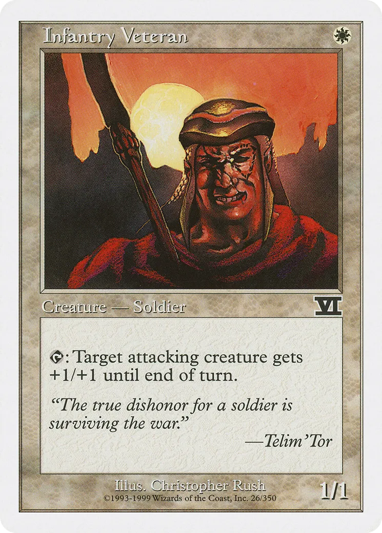 Vétéran de l'infanterie — Classic Sixth Edition — Magic: The Gathering