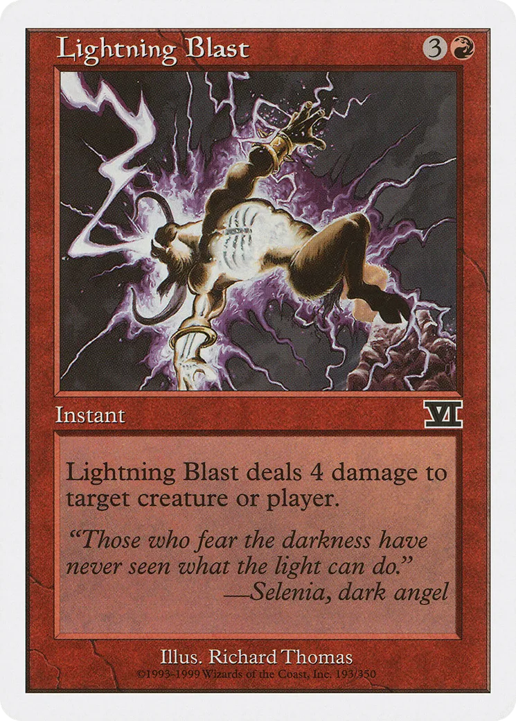 Lightning Blast from Classic Sixth Edition - Magic: The Gathering