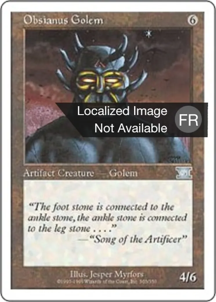 Golem d'obsianite from Classic Sixth Edition - Magic: The Gathering