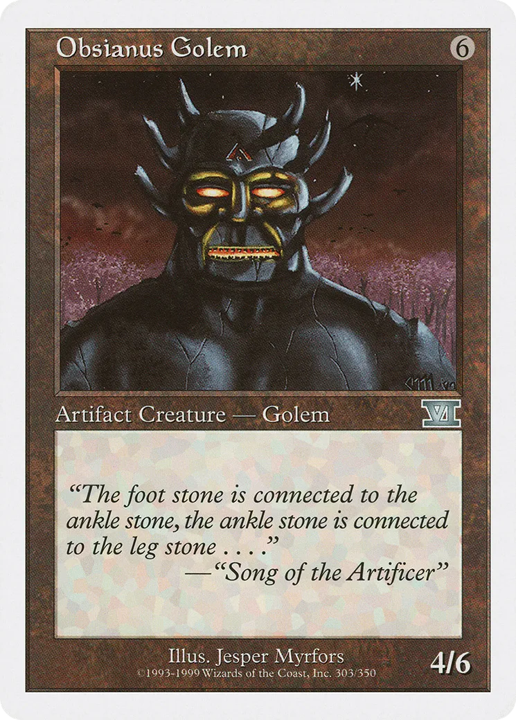 Obsianus Golem — Classic Sixth Edition — Magic: The Gathering