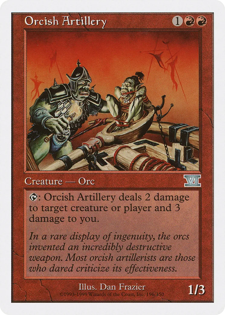 Orcish Artillery from Classic Sixth Edition - Magic: The Gathering