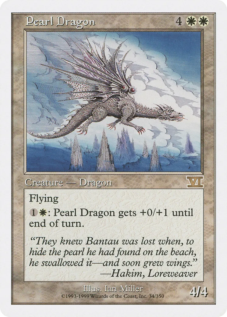 Pearl Dragon — Classic Sixth Edition — Magic: The Gathering