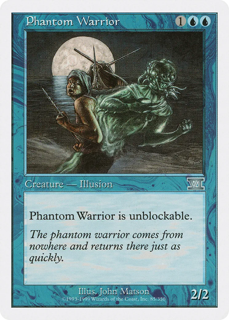 Phantom Warrior — Classic Sixth Edition — Magic: The Gathering