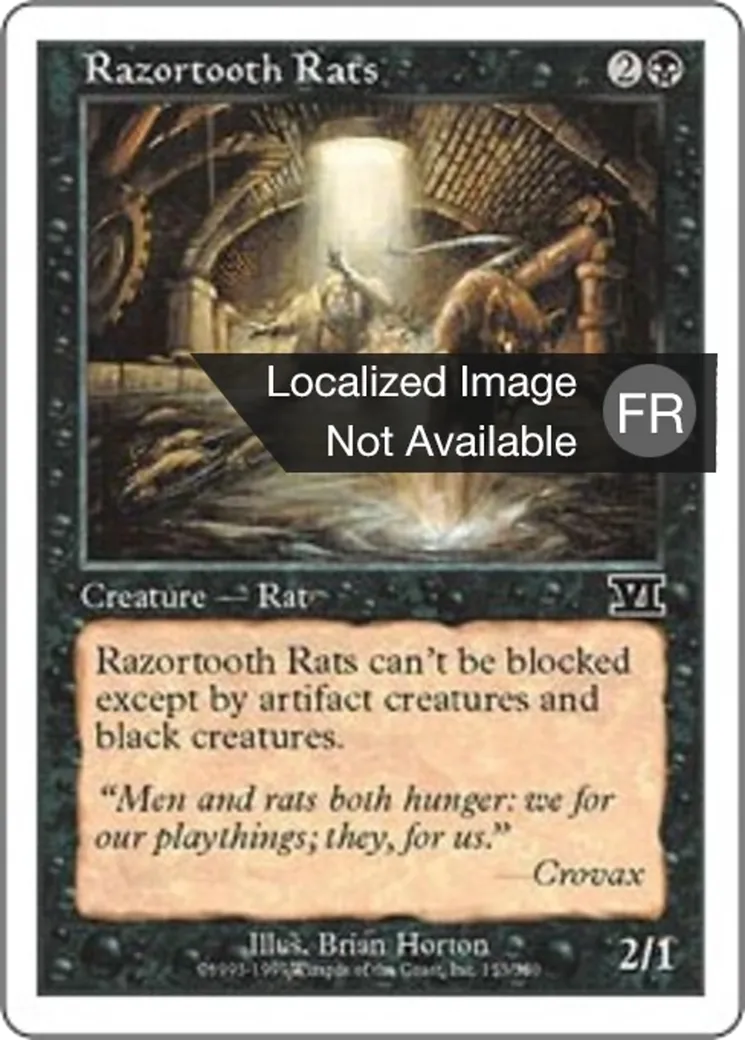 Rats aux dents tranchantes — Classic Sixth Edition — Magic: The Gathering