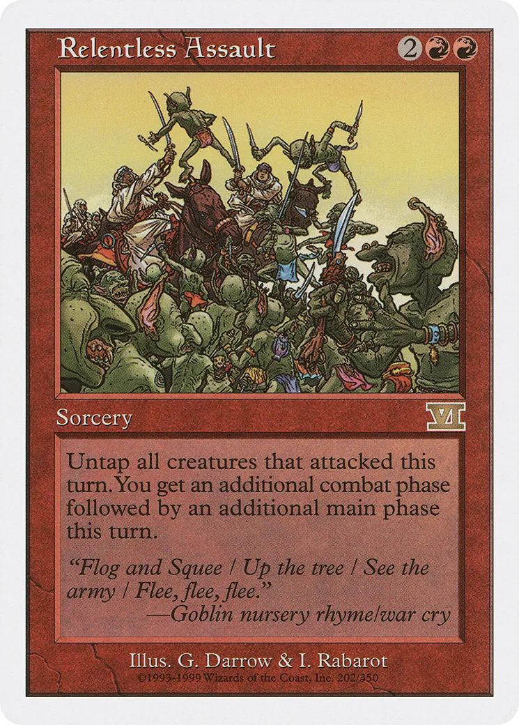 Relentless Assault from Classic Sixth Edition - Magic: The Gathering