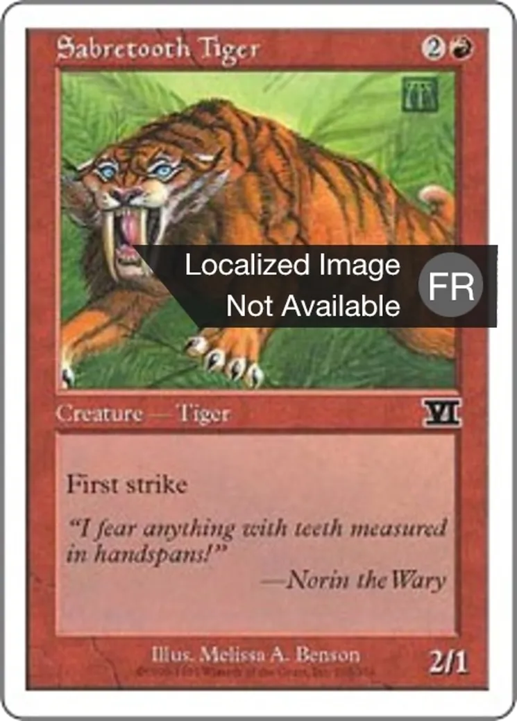 Tigre à dents de sabre — Classic Sixth Edition — Magic: The Gathering