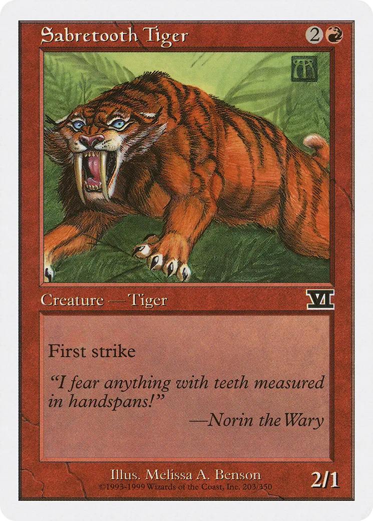 Sabretooth Tiger — Classic Sixth Edition — Magic: The Gathering