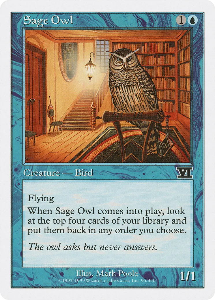 Sage Owl — Classic Sixth Edition — Magic: The Gathering