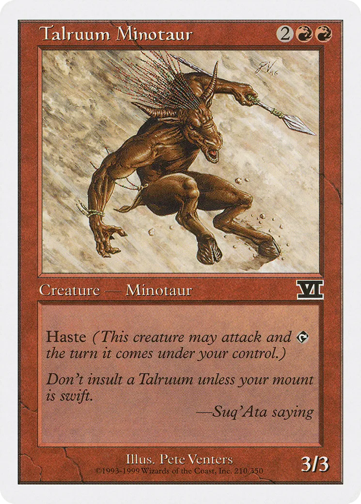 Talruum Minotaur — Classic Sixth Edition — Magic: The Gathering