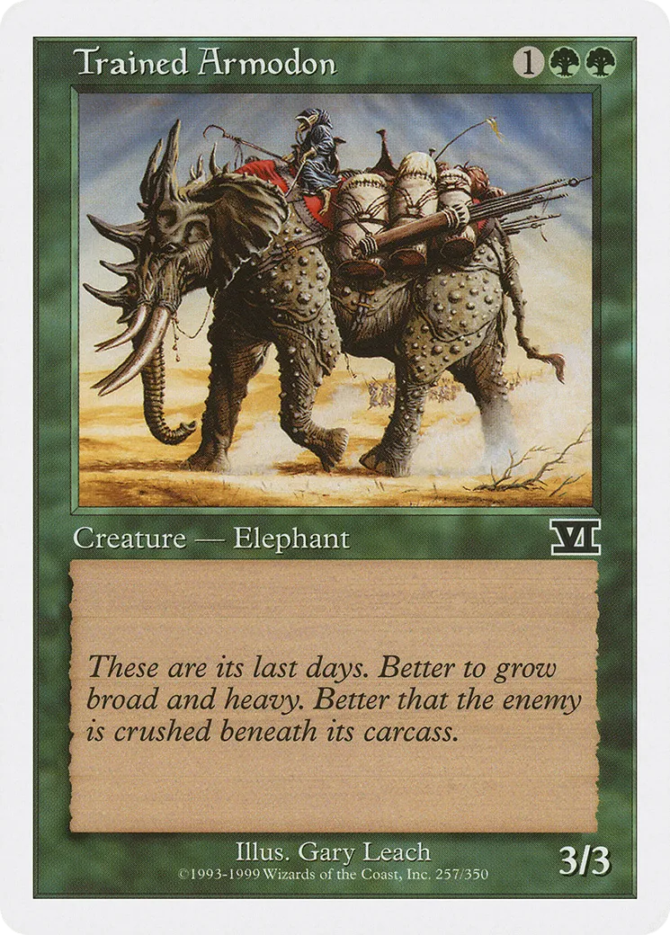 Trained Armodon — Classic Sixth Edition — Magic: The Gathering