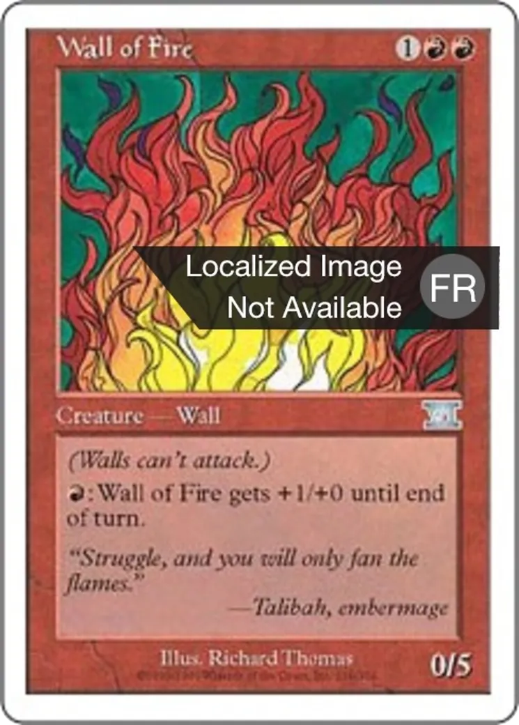 Mur de feu — Classic Sixth Edition — Magic: The Gathering