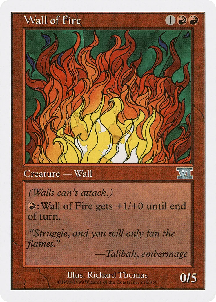 Mur de feu — Classic Sixth Edition — Magic: The Gathering