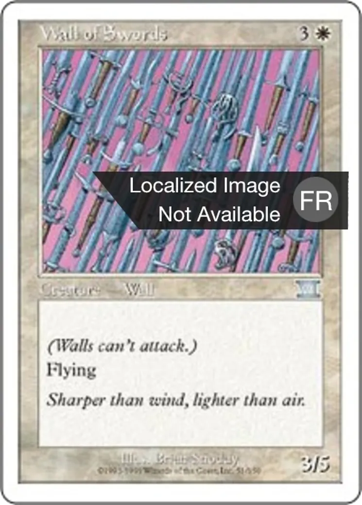 Mur d'épées — Classic Sixth Edition — Magic: The Gathering