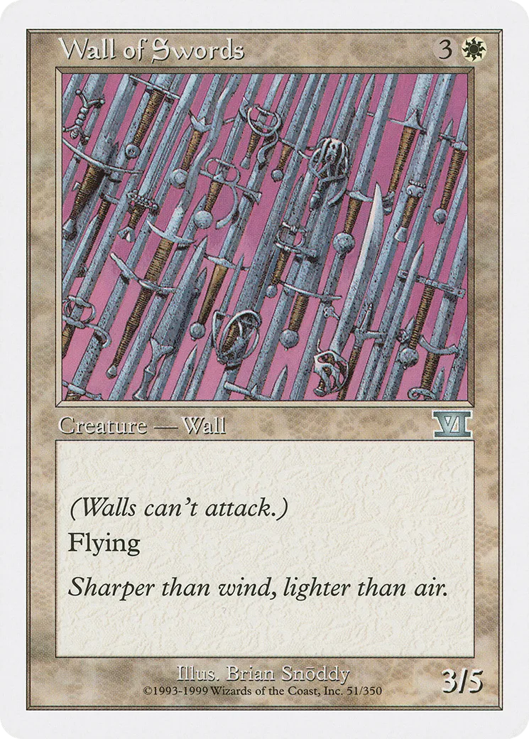 Wall of Swords — Classic Sixth Edition — Magic: The Gathering