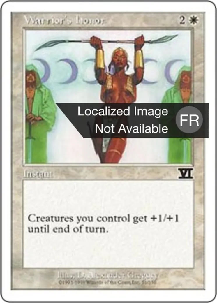 Honneur du guerrier — Classic Sixth Edition — Magic: The Gathering