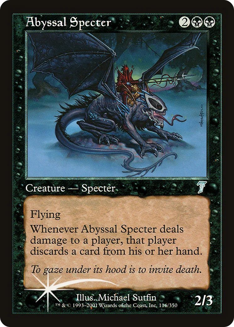 Abyssal Specter — Seventh Edition — Magic: The Gathering
