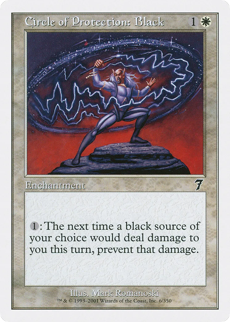 Cercle de protection : noir — Seventh Edition — Magic: The Gathering