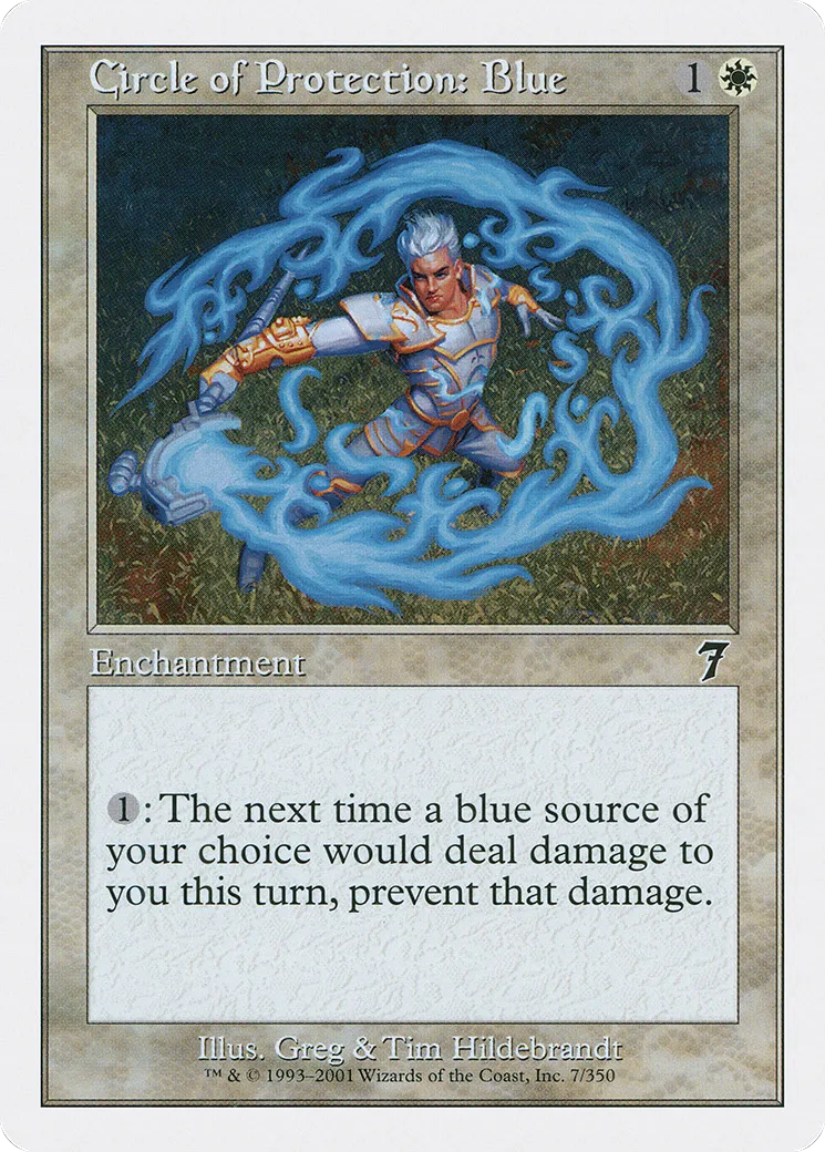 Circle of Protection: Blue — Seventh Edition — Magic: The Gathering