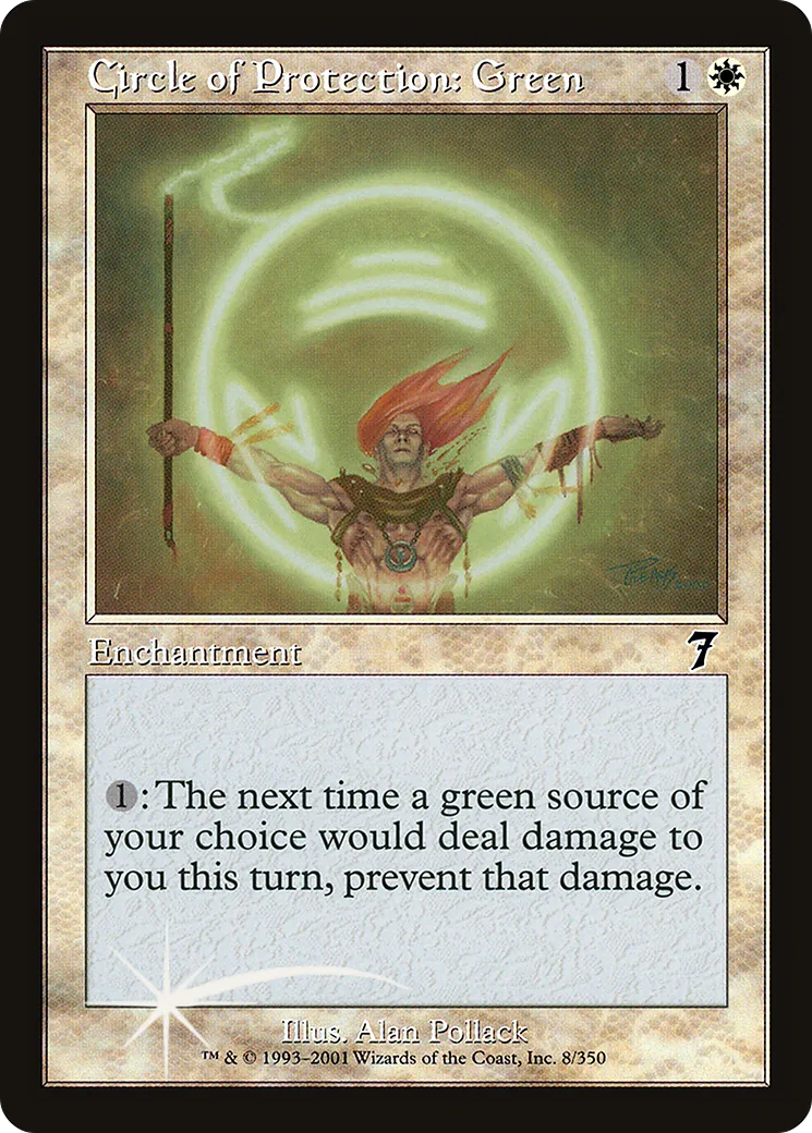 Circle of Protection: Green — Seventh Edition — Magic: The Gathering