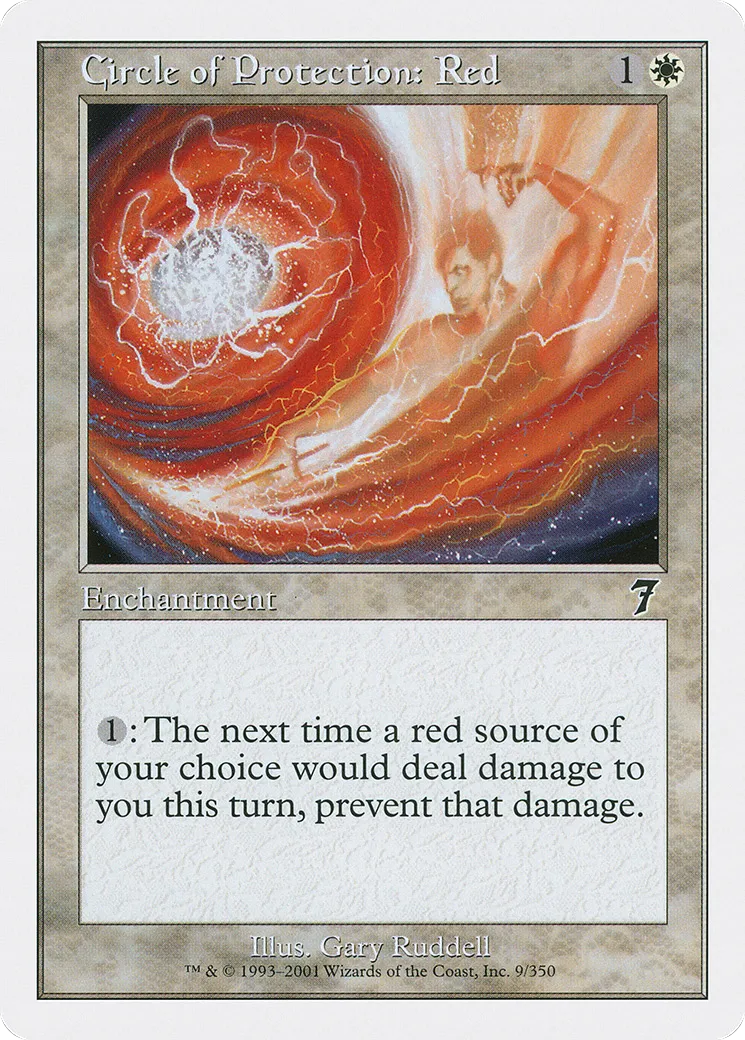 Cercle de protection : rouge — Seventh Edition — Magic: The Gathering